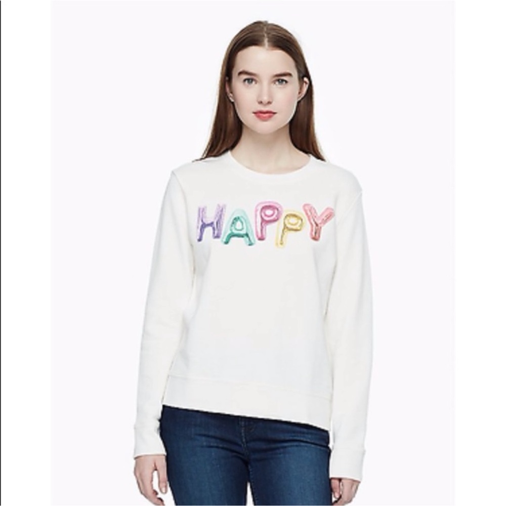 Kate Spade Colorful 'HAPPY' sweatshirt